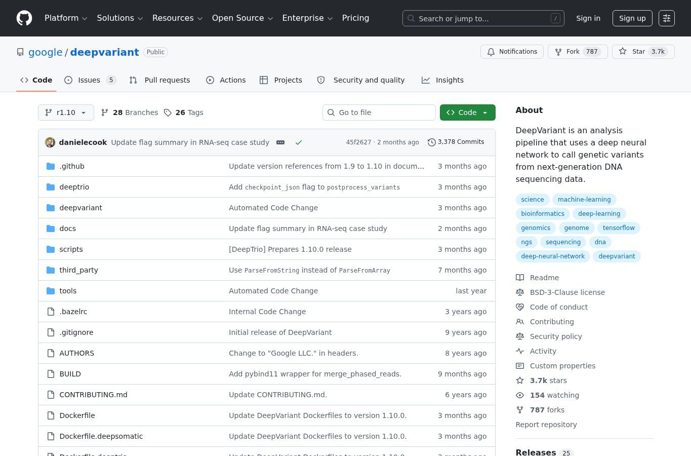 DeepVariant screenshot