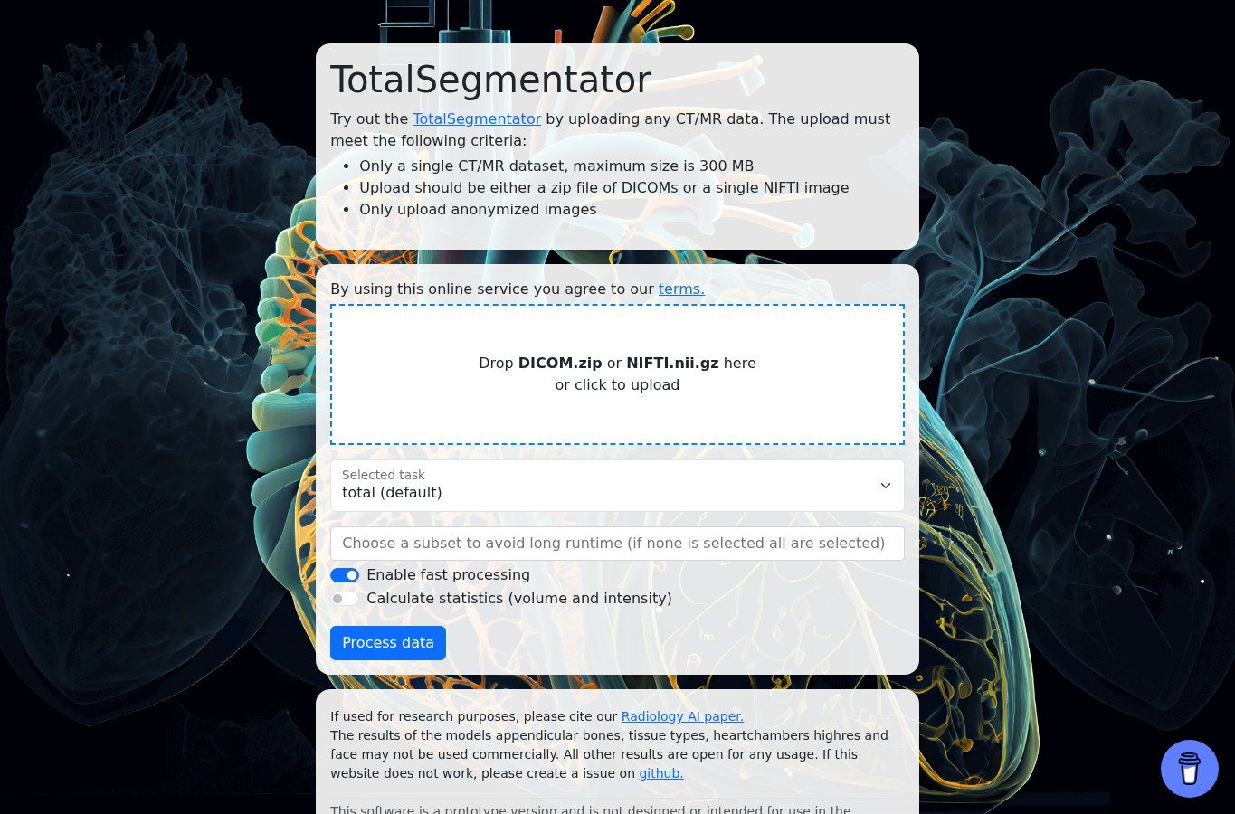 TotalSegmentator screenshot