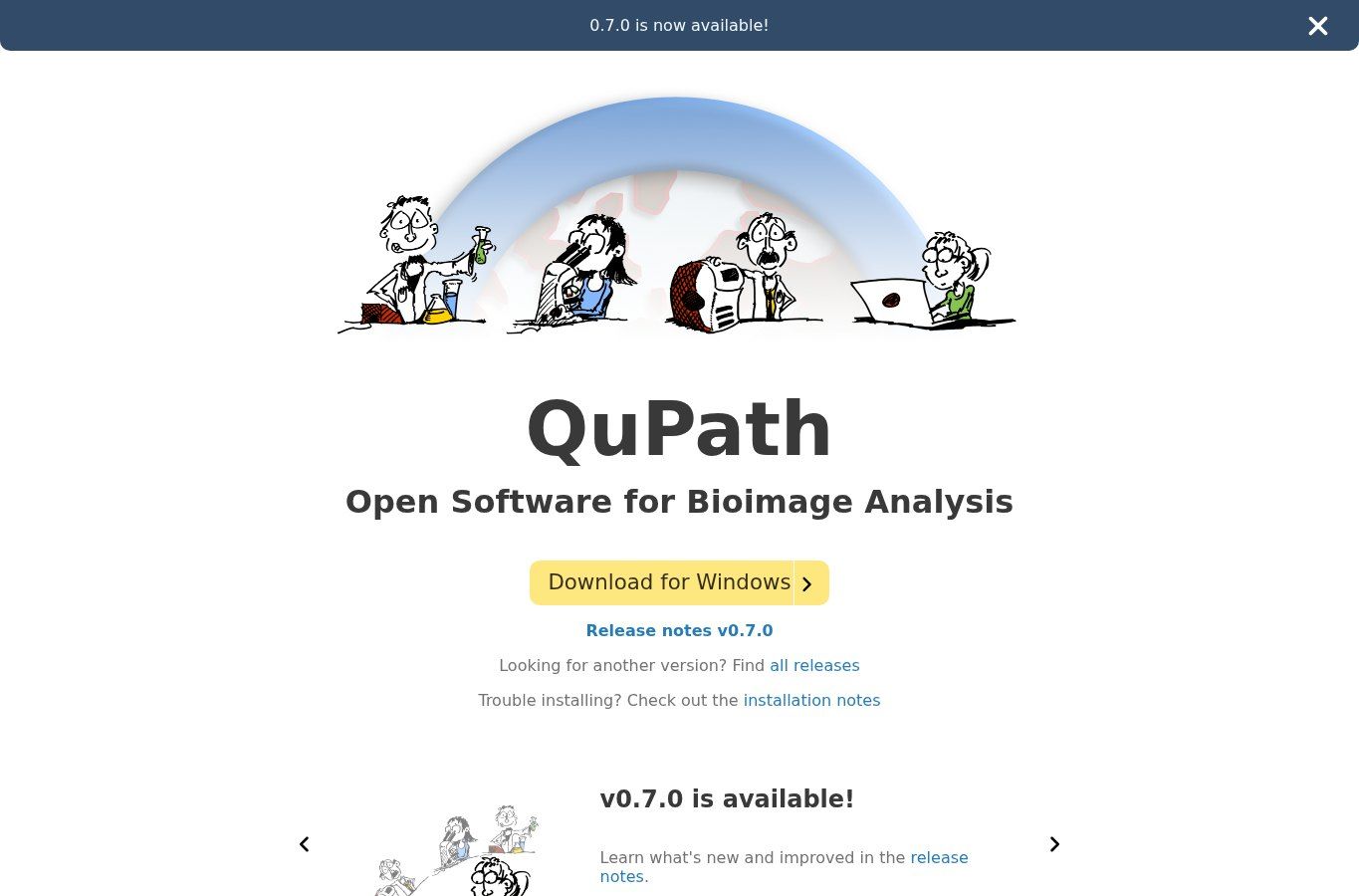 QuPath official website screenshot