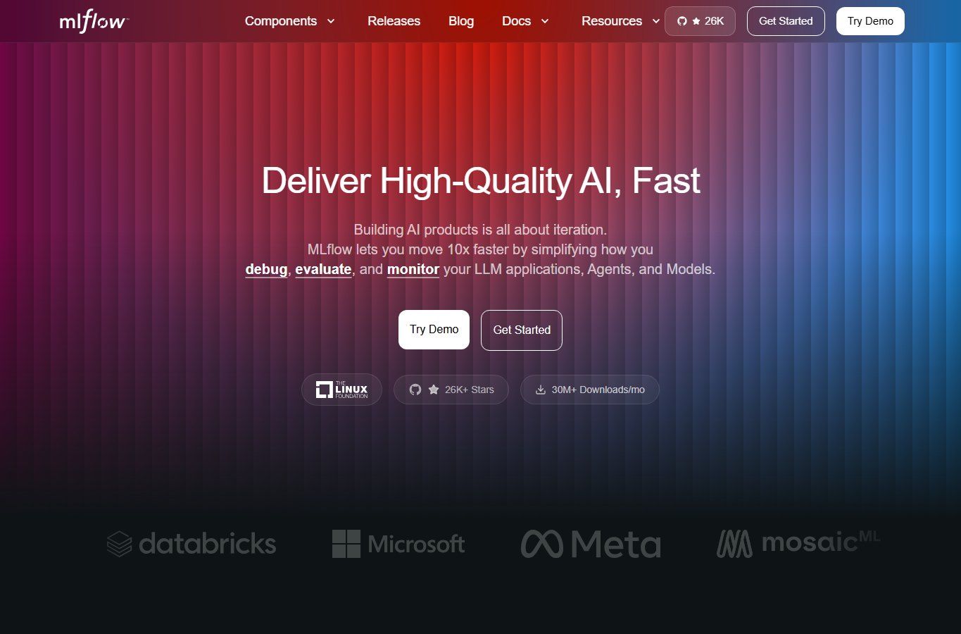 MLflow screenshot
