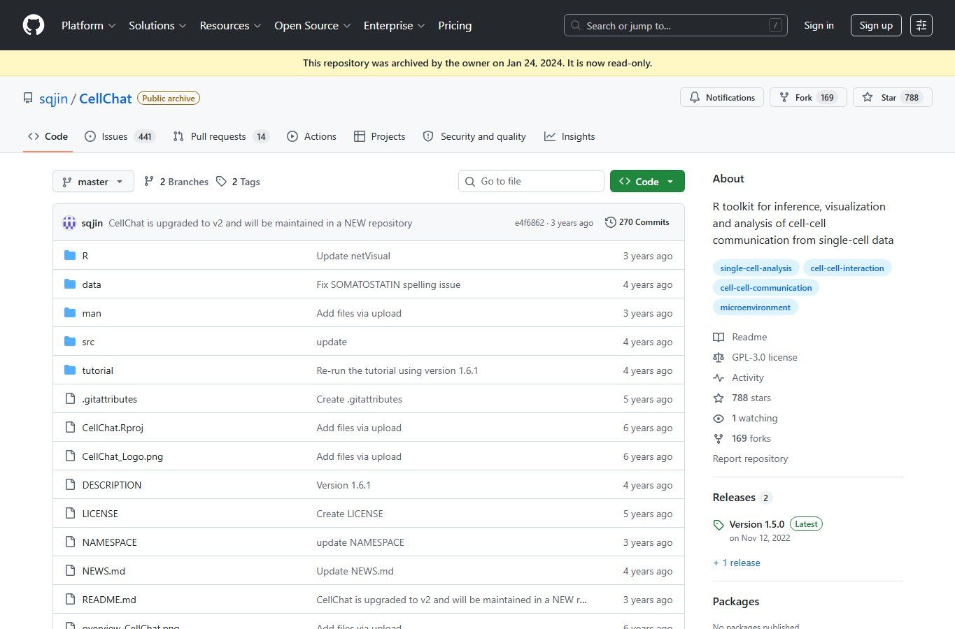 CellChat screenshot