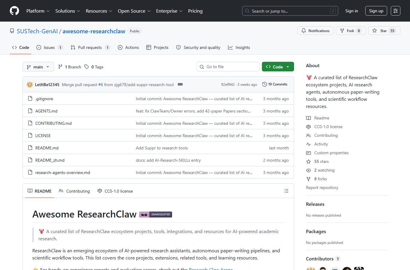 awesome-researchclaw screenshot