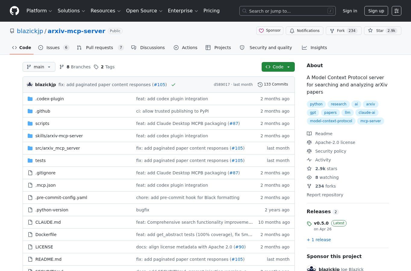 arxiv-mcp-server screenshot